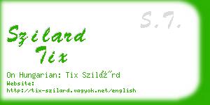 szilard tix business card